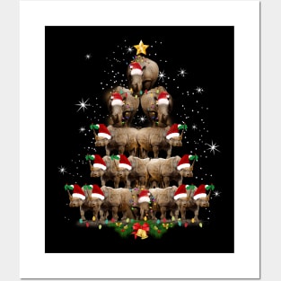 Rhino christmas tree Posters and Art